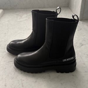 Love Moschino Black Chelsea Boots